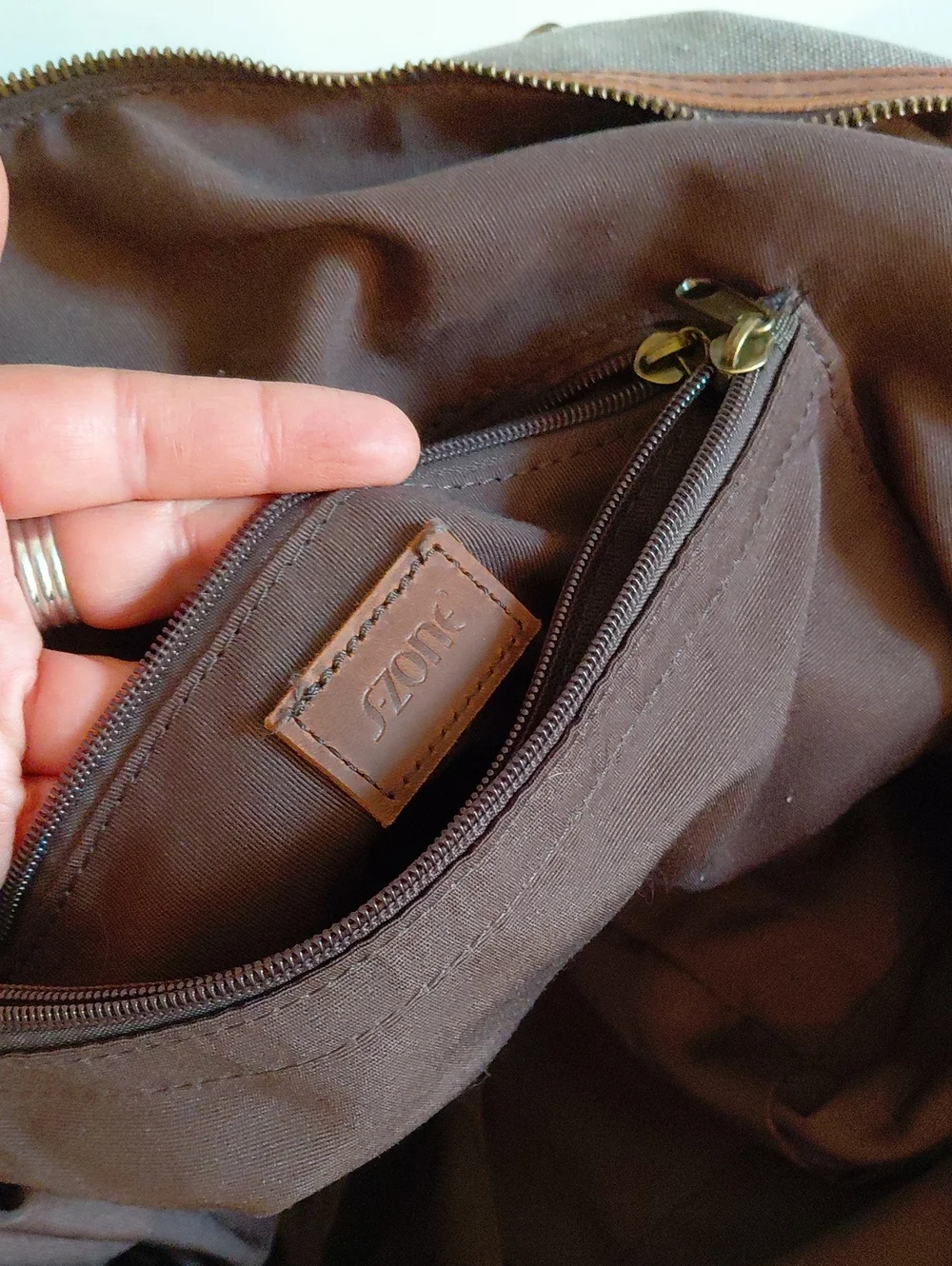 S-Zone Canvas & Leather Weekender Bag/Luggage